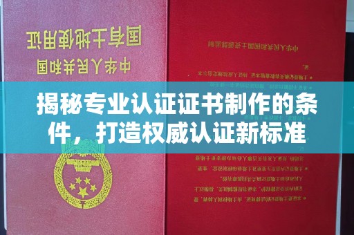 广阳揭秘专业认证证书制作的条件，打造权威认证新标准