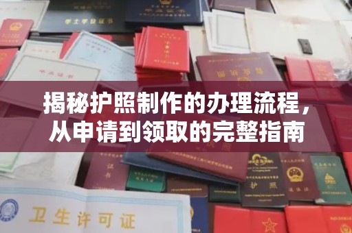 广阳揭秘护照制作的办理流程，从申请到领取的完整指南